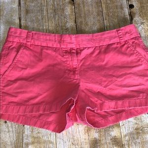 Coral J.Crew Chino Shorts